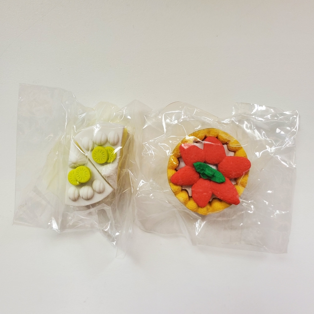 BNWOT Kawaii food erasers